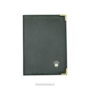 🔴 Rolex Crown Passport Wallet - Forest Green Leather R